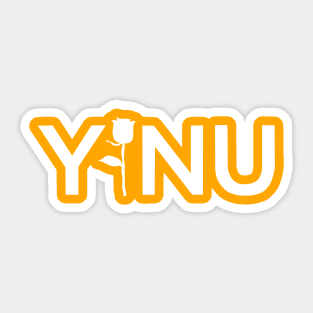Yinu - white Sticker
